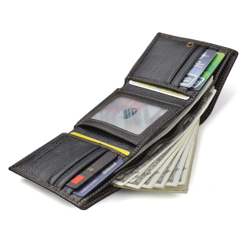 

Vintage Men Wallet PU Leather Short Wallets Male Multifunctional Cowhide Male Purse Coin Pocket Photo Card Holder