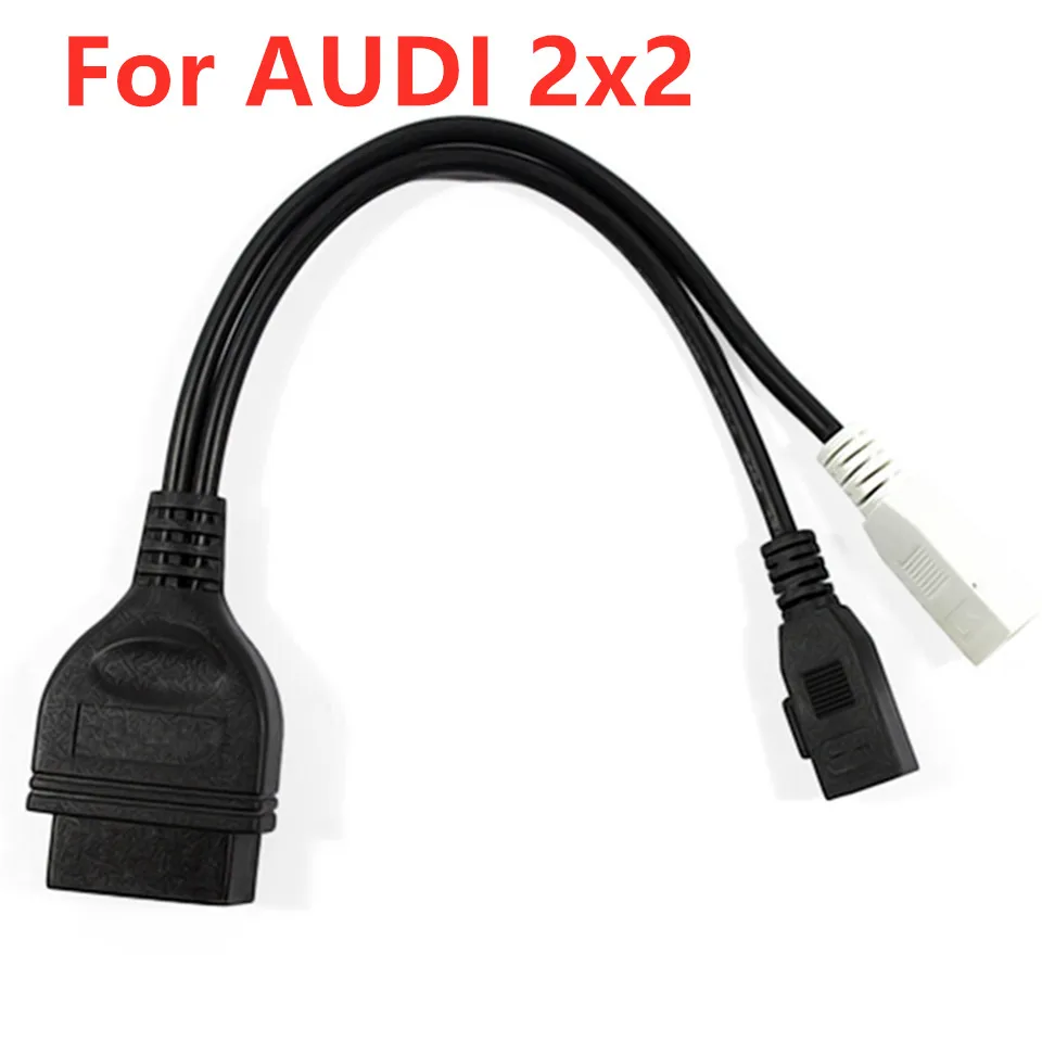 Лучшая цена для AUDI VAG Series 2x2 2x2Pin разъем OBD2 16Pin KKL 2P + до 16 Pin OBDII диагностический