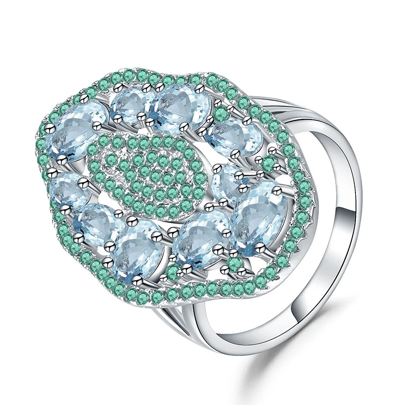 

Hand-set natural topaz rococo vintage palace luxury bright ring 210331-28