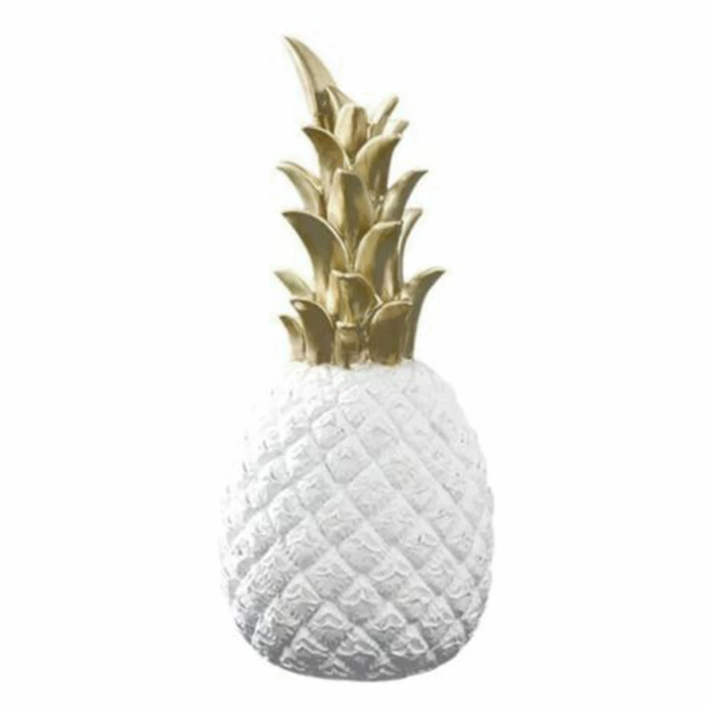 Скандинавские ананасовые миниатюрные фигурки из смолы золотые черные