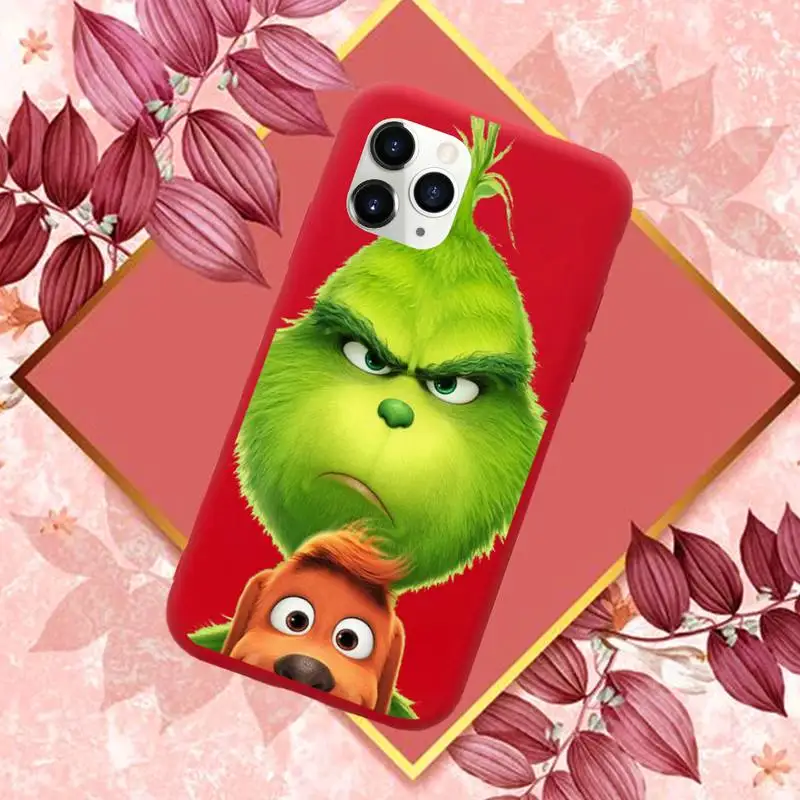 

the Green of Monster Grinch Stole Christmas Phone Case Candy Color for iPhone 11 12 mini pro XS MAX 8 7 6 6S Plus X SE 2020 XR