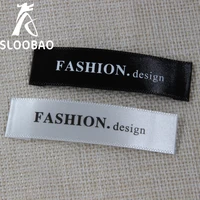customized satin label main label white washable name labels garment fabric tags marker set for clothes sewing accessories