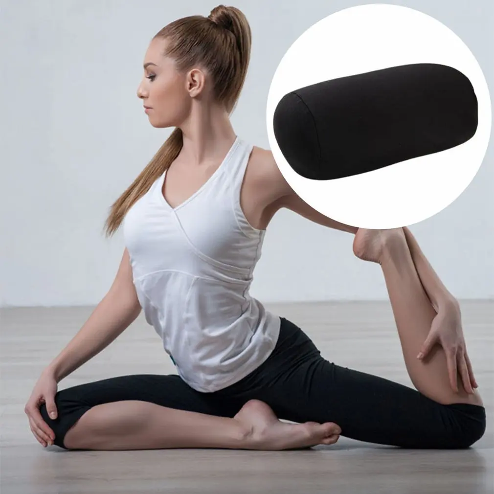 

Fashion Pillar Shape Pillow Foam Particles Cylindrical Pillow Waist Fitness Pillow Portable Aviation Pillow