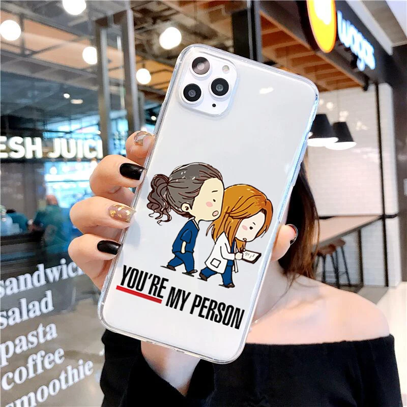 Чехол для телефона Greys Anatomy You are my person iPhone 11 Pro Max 5 6 6S 7 8 Plus X XS XR прозрачный мягкий