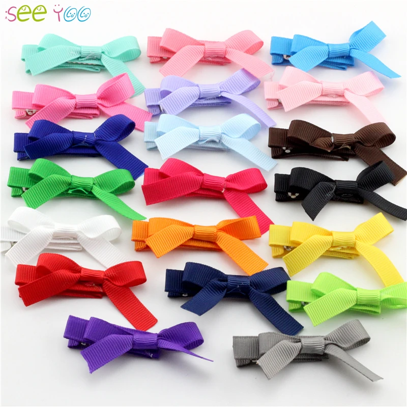 Новый стиль красочные мини ленты бант с заколками для волос bebe девушки шпильки