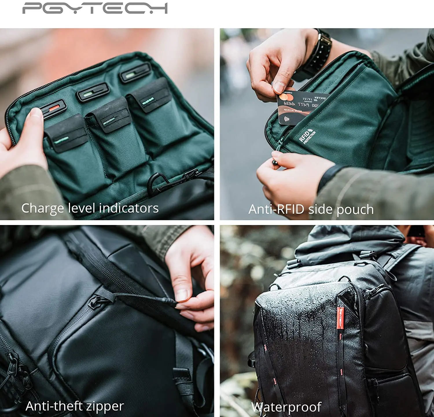 Водонепроницаемый рюкзак PGYTECH Onemo 25L для камеры и дрона Canon/Dji Mavic 3/Mini 3 Pro /Mini 2