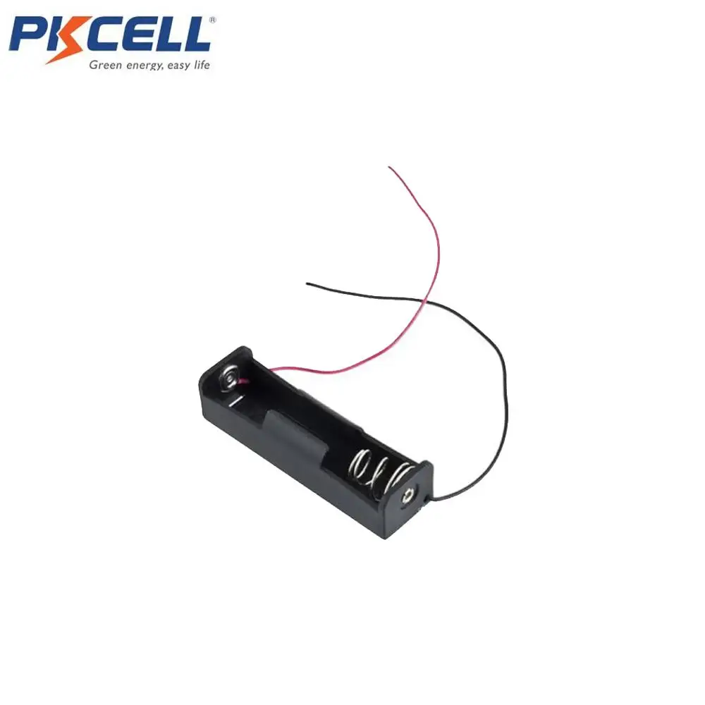 

4pcs PKCELL 18650 1slot 18650 Battery Storage Box DIY Batteries Clip Holder Container With Wire Lead Power Battery Storage Case