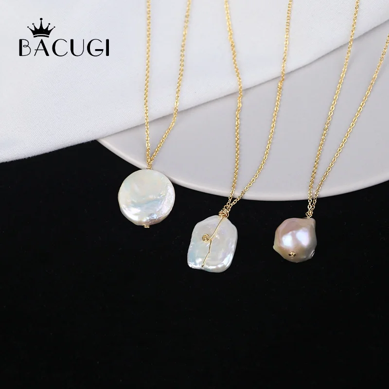 Ручная работа натуральная пресная вода жемчужная подвеска в стиле барокко и