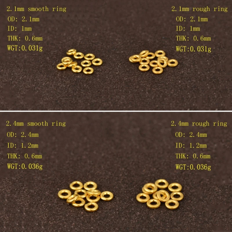 Новинка подвеска из желтого золота 24 к 3D красивая миниатюрная кольцевая бусина 10