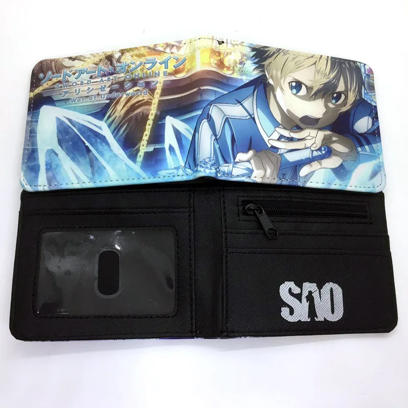 Искусство меча в Интернете Чехол-бумажник с рисунком Стиль Bi-Fold кошельки