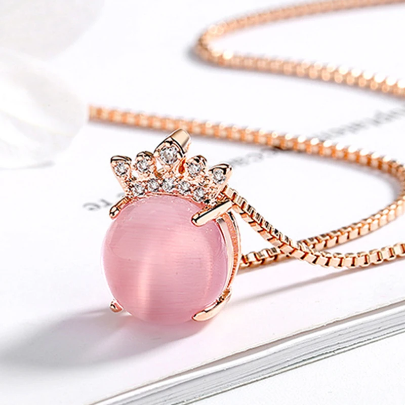 Роскошная корона Женская цепочка под розовое золото до ключиц модные ювелирные