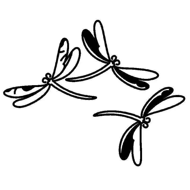 

17*13,7 см три стрекозы автомобильные наклейки виниловые декоративные наклейки s Высокое качество водостойкие наклейки для стайлинга автомоб...