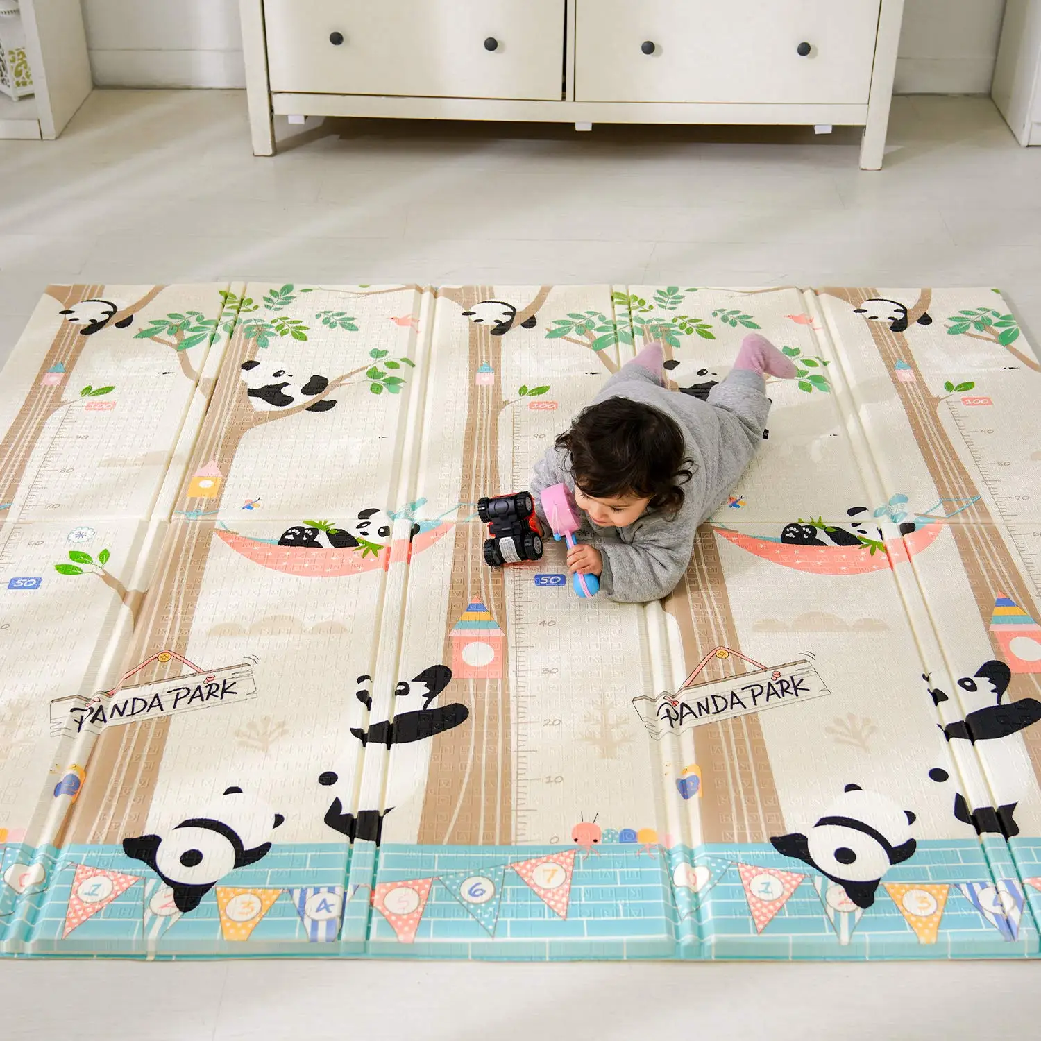 

, Folding Mat Baby Crawling Mat Kids Playmat Waterproof Non Toxic for Babies, Infants, Toddlers, 70" x 77.5" x 0.6"