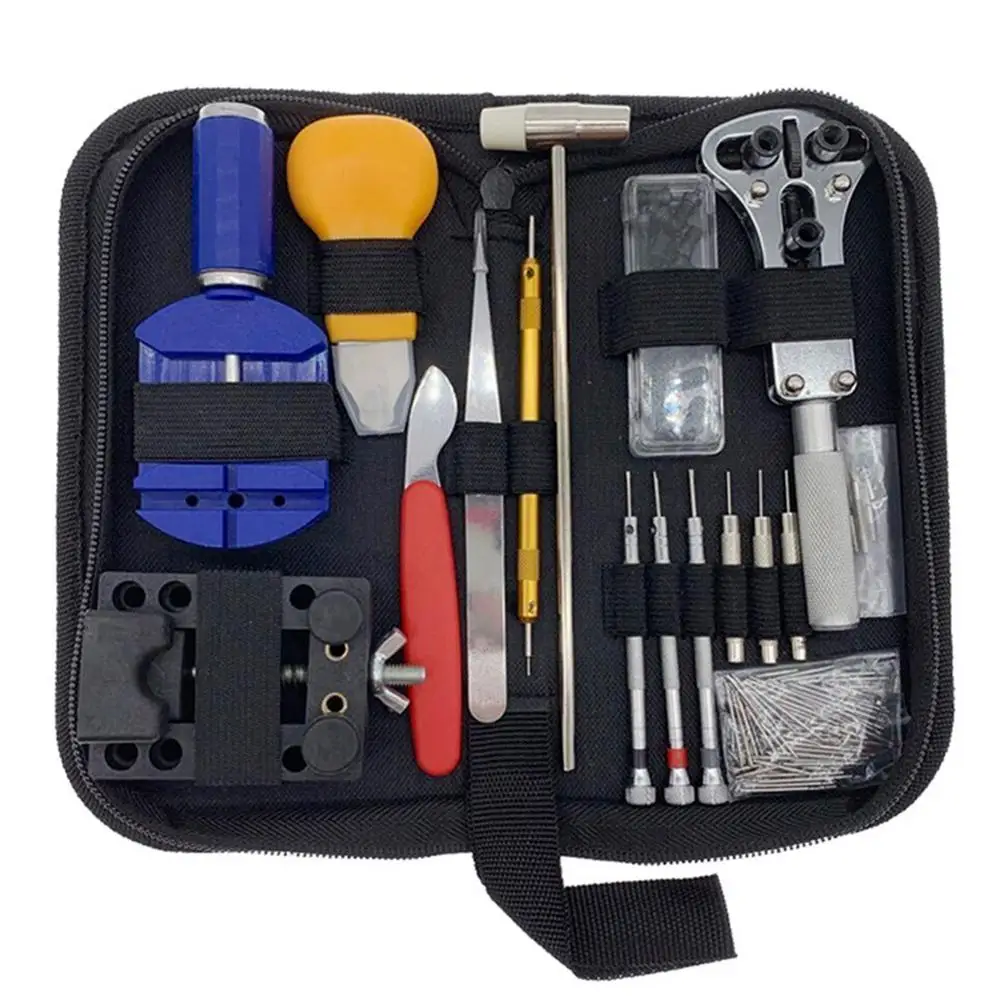 

147pcs/set Watch Repair Tool Kit Opener Link Remover Spring Bar Free Hammer with Carry Case