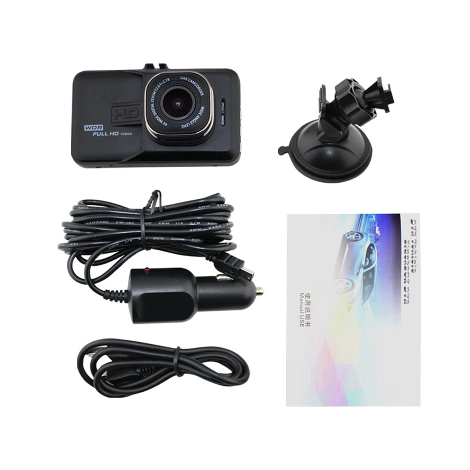 

Dash Cam 3 inches1080P 140 degree Wide Angle Car DVR Driving Recorder with Front Rear Dual Lenses Vehicle Accessories