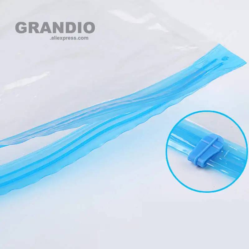 5PCS/LOT Vacuum Bag For Clothes Quilt Under Bed Storage Underbed Wardrobe Foldable Transparent Air Pump Compressed Bags | Дом и сад