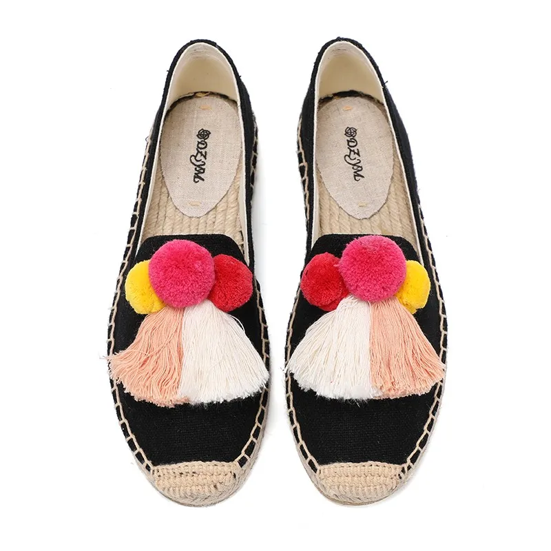 Женские туфли на плоской подошве универсальные дышащие льняные со шнуровкой с