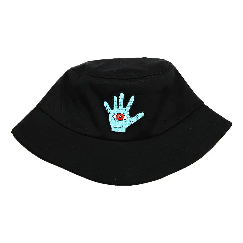 

2021 Palm Embroidery Cotton Bucket Hat Fisherman Hat Outdoor Travel Hat Sun Cap Hats for Men and Women 51