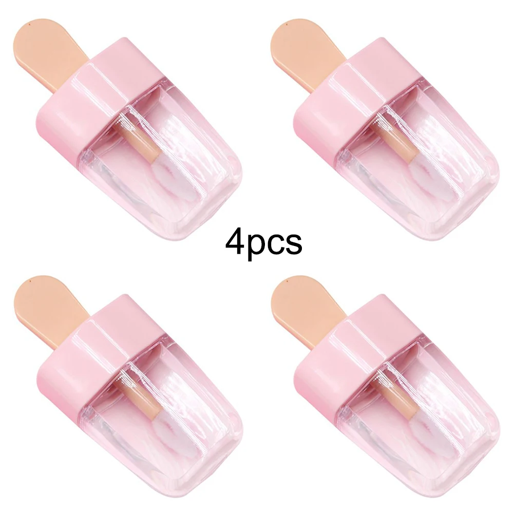 4 шт. портативный в форме мороженого миниатюрный блеск для губ трубка пустой