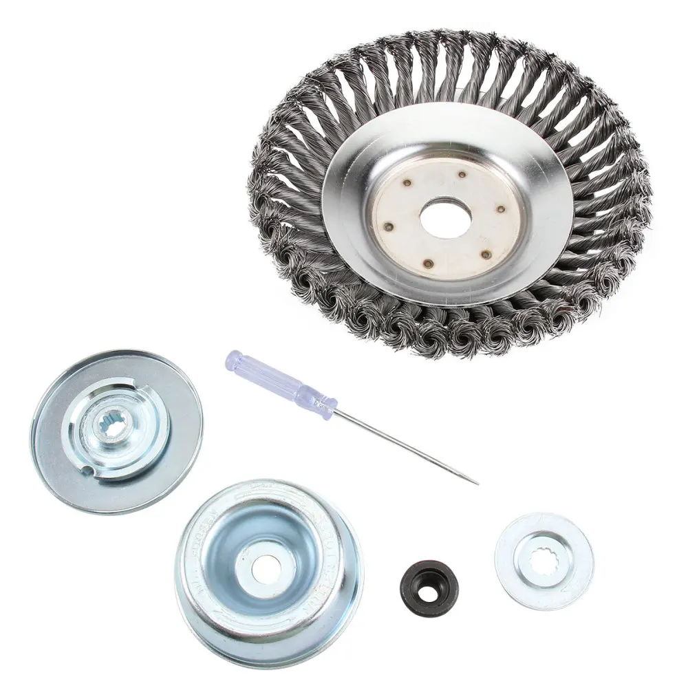

Wire Weeder Wheel with Protective Cover Repair Tool Weeder Parts (Silver)