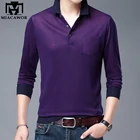 Рубашка-поло мужская с отложным воротником и длинным рукавом, T1080