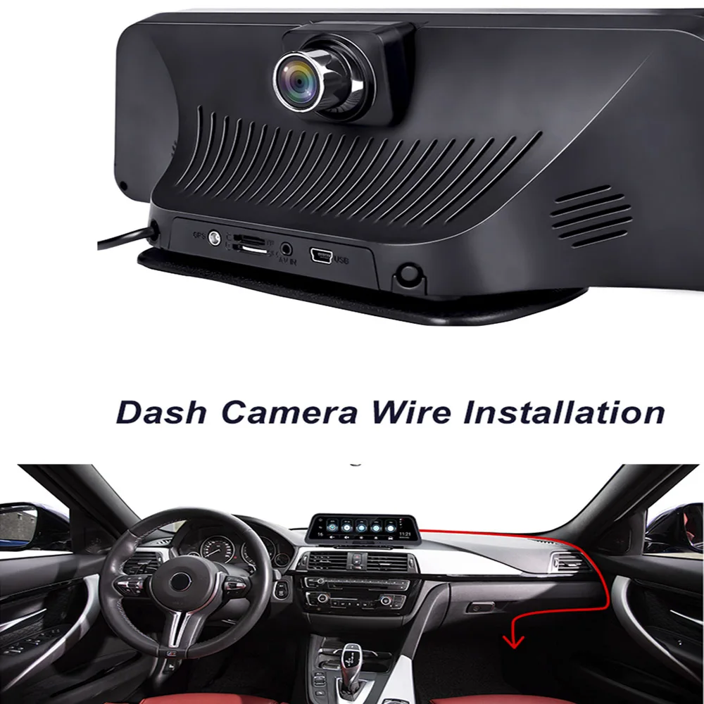 Автомобильный видеорегистратор HGDO 10 дюймов 4G ADAS камера Android 8 1 зеркало заднего