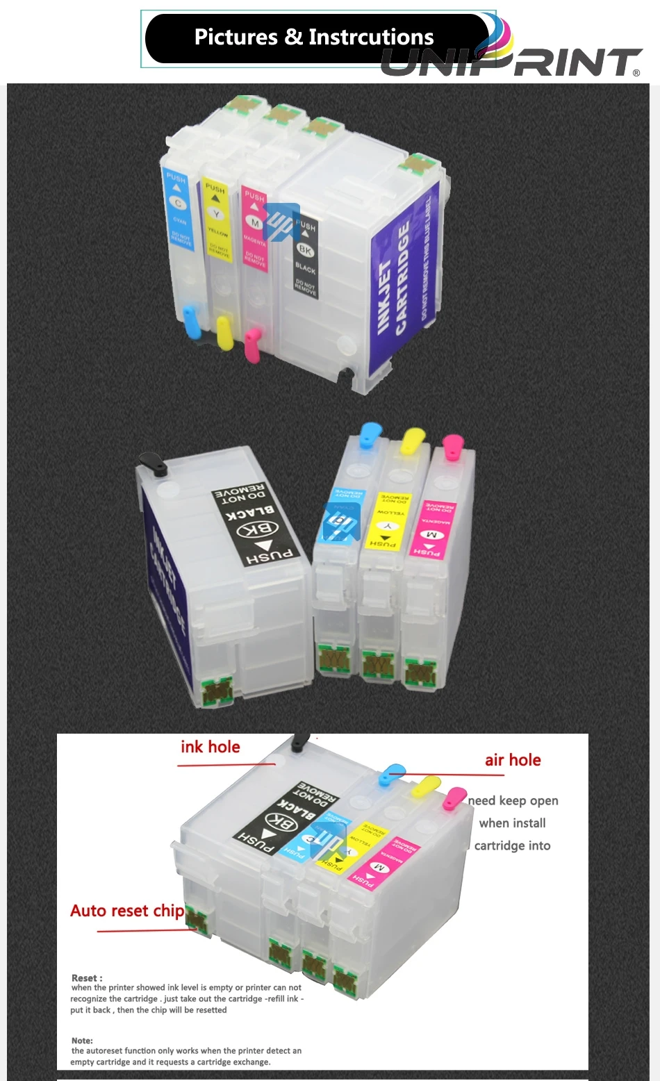 27XL T2711 перезаправляемый картридж для epson WF-3620 WF-3640 WF 7110 WF-7610 WF-7620 WF-7710 wf-7720 WF-7210 WF-7715 принтер