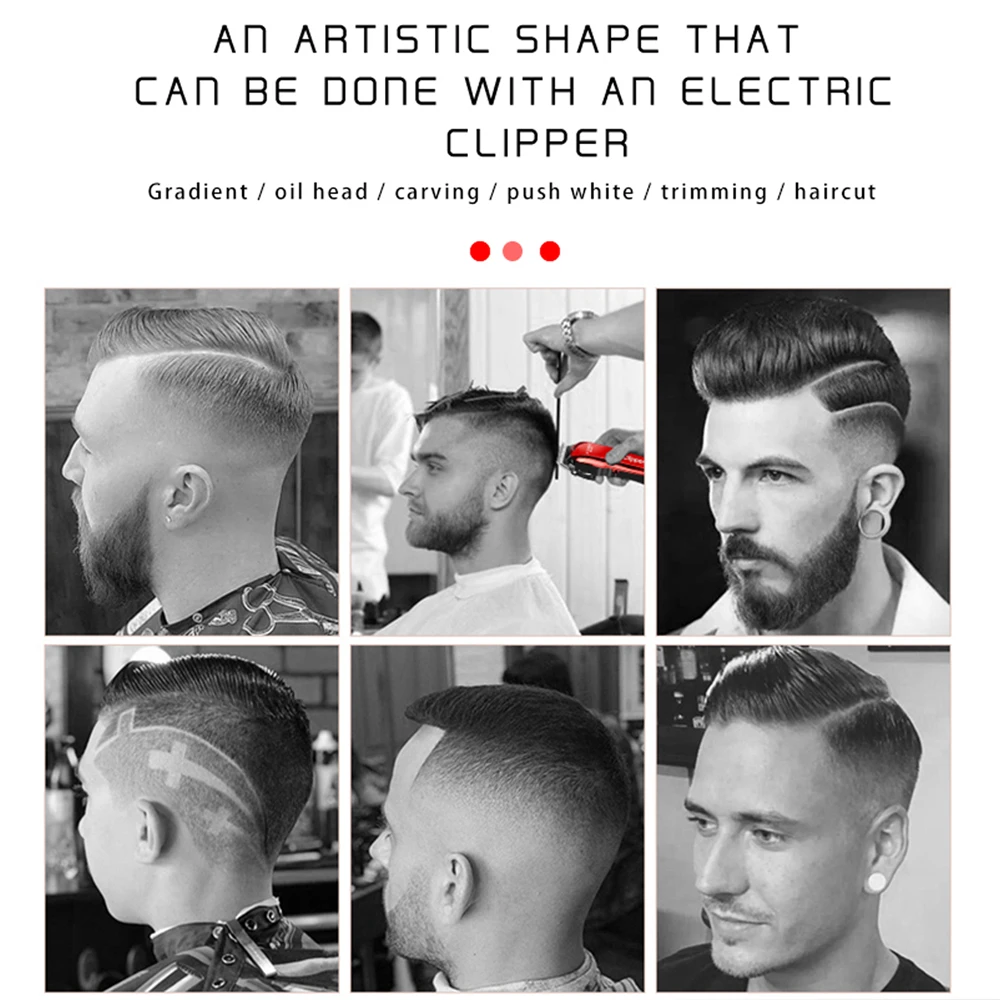 

Electric Hair Trimmer Professional Barber Clipper Shaver USB LCD Display Screen Trimmers For Men Hair Styling Tools