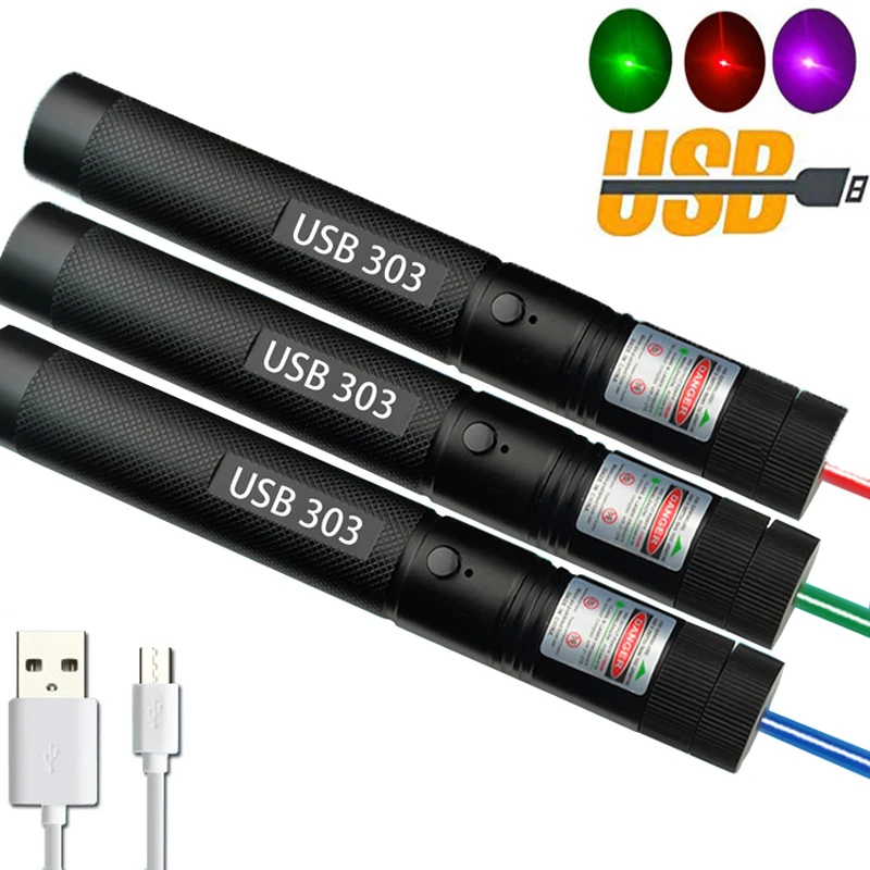 

Лазерная указка с USB-зарядкой, 303, 5 мВт