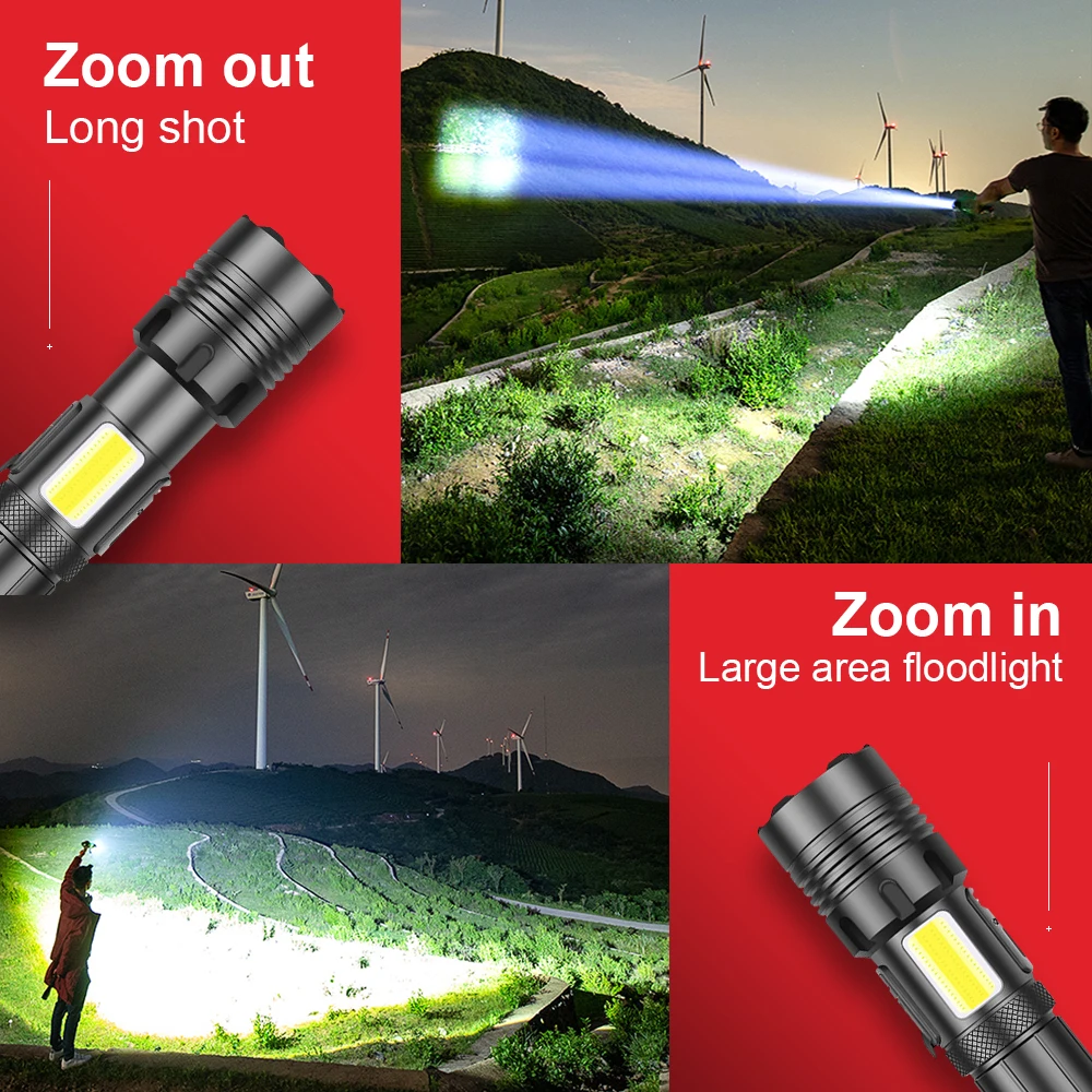 

Super Bright Most Powerful Flashlight Torch Xhp70.2 Led Tactical Flashlight 18650 Xhp50 Usb Rechargeable Flash Light Led Lantern
