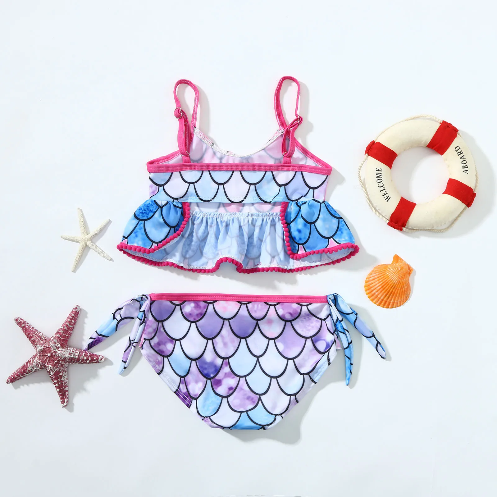 Летний купальник-бикини для девочек с принтом | Детская одежда и обувь