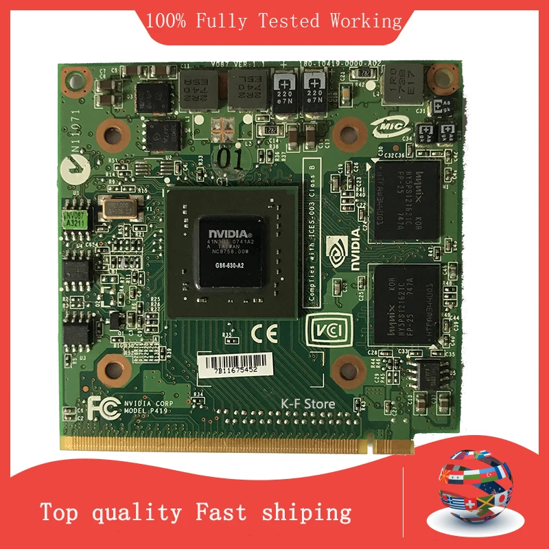 Для видеокарты GeForce 8400M GS 8400MGS DDR2 128MB для Acer Aspire 5920G 5520 5520G 4520 7520G 7520 7720G