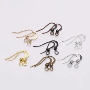 100 шт.лот 19*18 мм Серьги, фурнитура для сережек, крючки, закрученные золотистые, разноцветные, аксессуары для самостоятельного изготовления ювелирных украшений