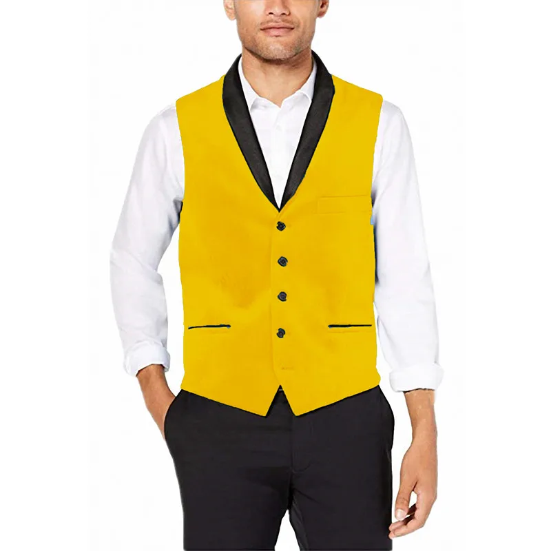 [MJ11] модный мужской однобортный бархатный жилет для свадебного шафера