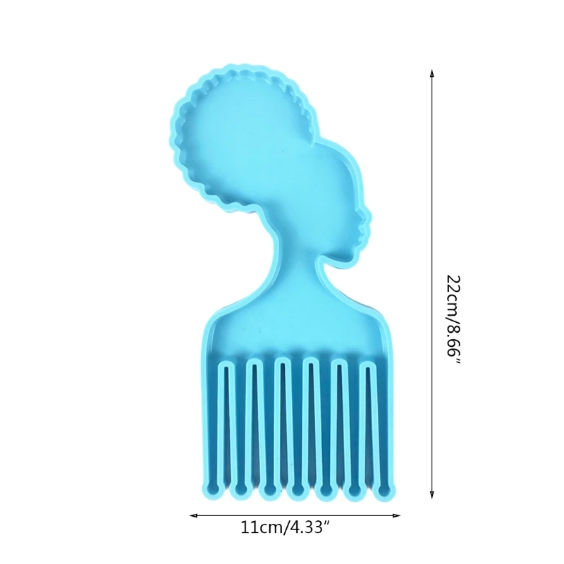 

African Men Women Heads Shaped Combs Epoxy Resin Mold Silicone Mould DIY Crafts Casting Tool
