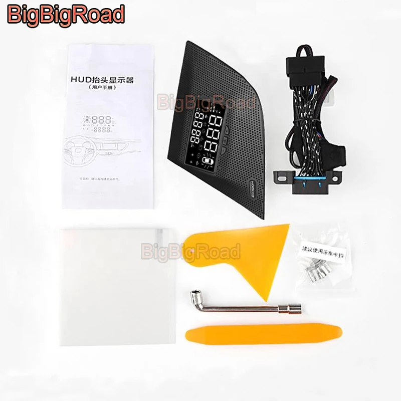 

BigBigRoad Car Auto Head Up Display HUD Projector Screen Overspeed Alert Alarm Detector For Buick Envision 2018 2019 2020
