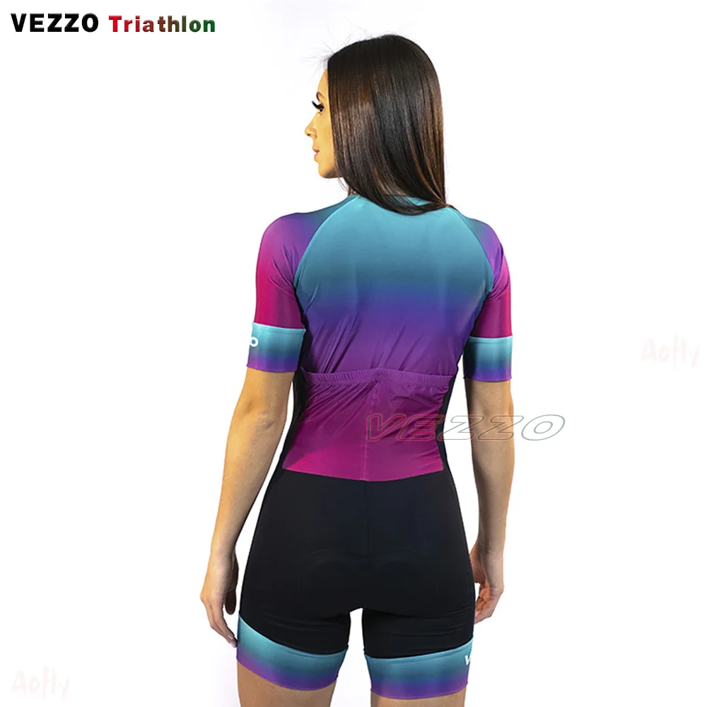 Женский фотокомбинезон VEZZ0 элегантный красный короткий комбинезон с градиентом |