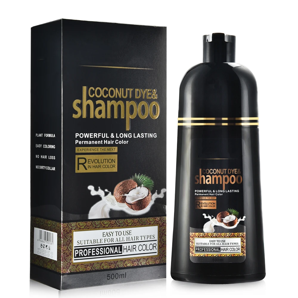 

Органический натуральный шампунь для окрашивания волос кокосом, 5 минут, растительная эссенция, крем для окрашивания черных волос, крем для ...