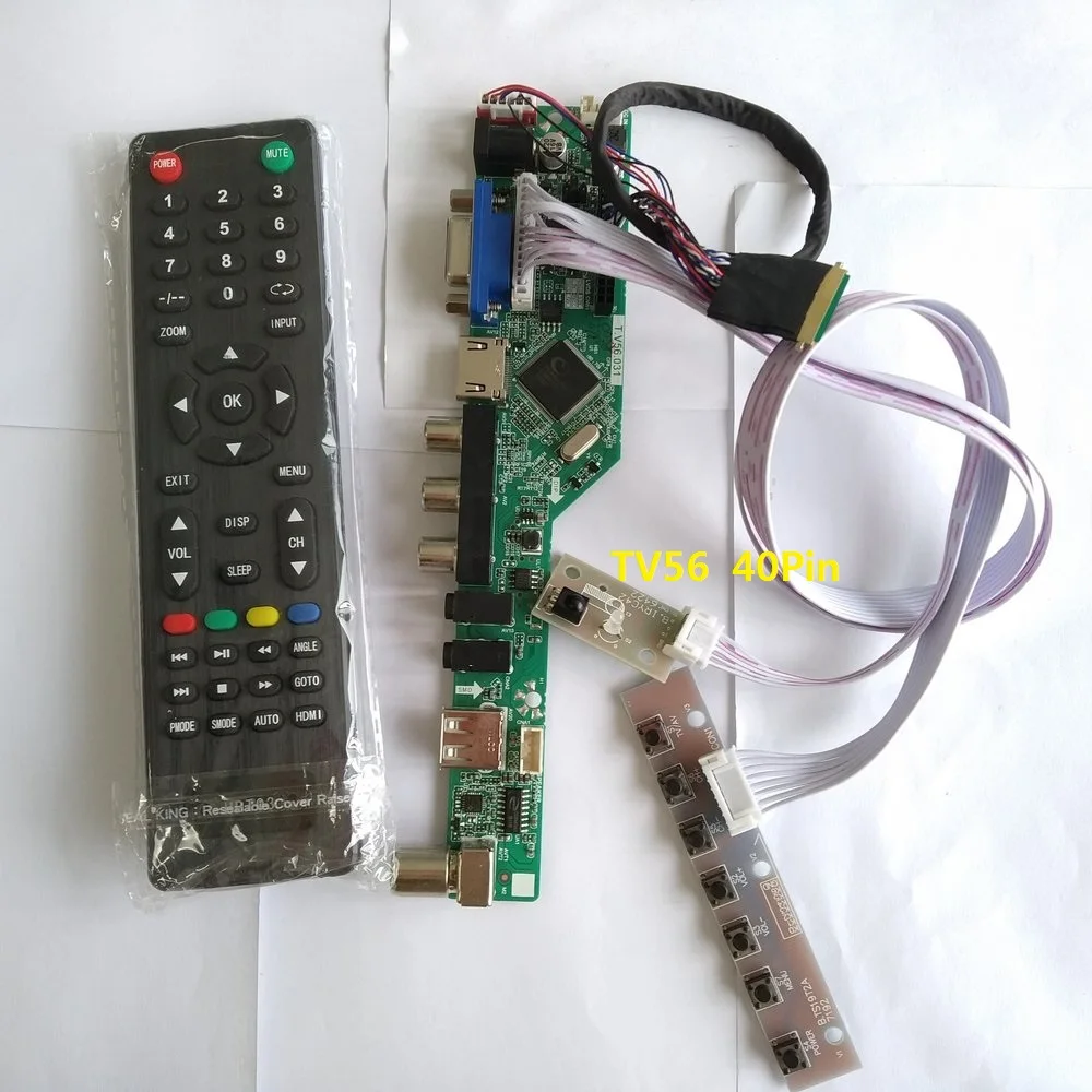 

kit for LP156WH4(TL)(Q2) panel Controller board driver remote VGA 15.6" LCD LED 40pin LVDS 1366X768 HDMI-compatible USB TV AV