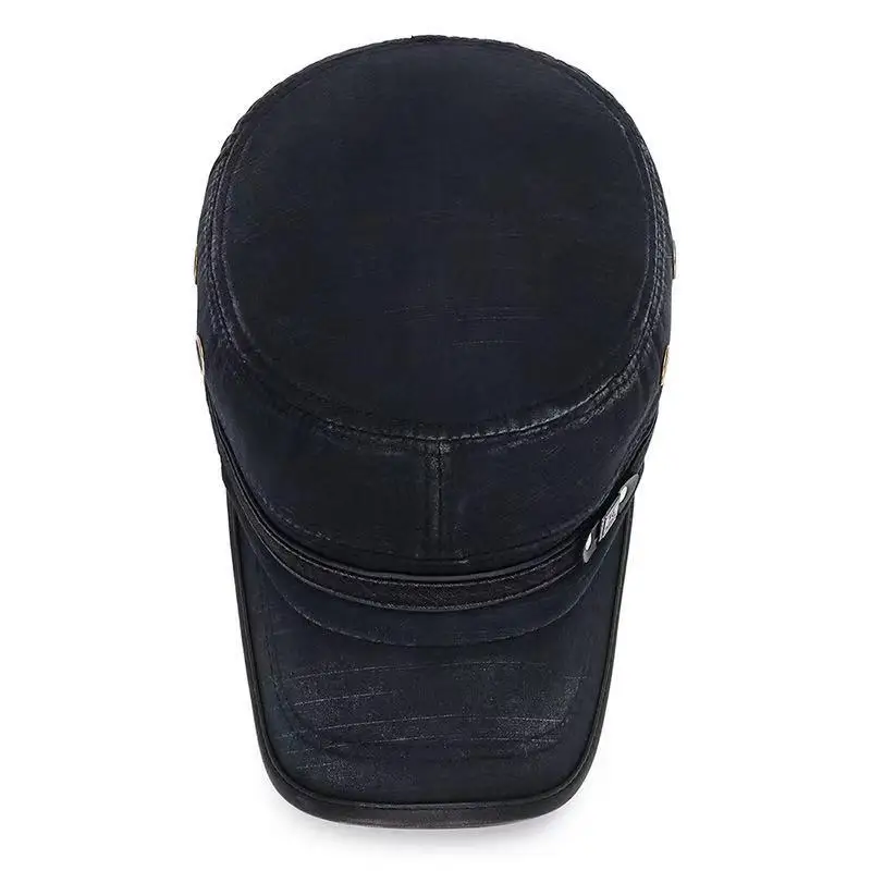 

New Level Washed Cotton Military Hats for Men Retro Army Cap Outdoor Sunscreen Flat Top Hat Male Adjustable Cadet Caps gorras