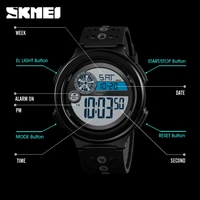 skmei 2 time sport men chrono watch stopwatch wrist watches for mens outdoor digital alarm clock montre homme 1374 hour
