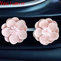 2pcslot flower decor interior car accessories for girls car fragrance scent diffuser air freshener in auto perfume vent clip