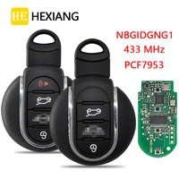 he xiang remote control smart car key for bmw mini cooper clubman f55 f56 f series id49 pcf7953p chip 433mhz replacement card