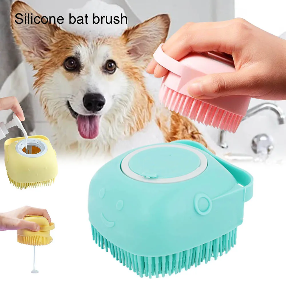 

Щетка для шампуня для собак, массажная расческа для кошек, щетка для ухода, щетка для душа для купания, короткие волосы, щетки из мягкой силик...