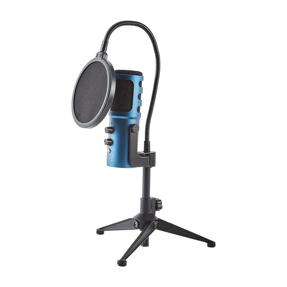 

Metal USB Condenser Microphone Studio Recording Microphone Kits Filter Stand For YouTube Live Broadcast Karaoke Laptop