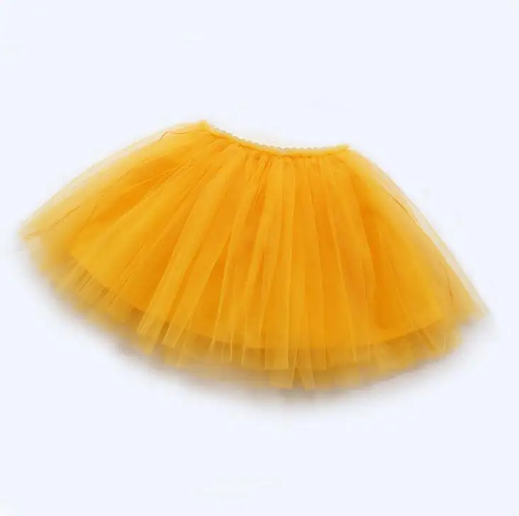 yellow Юбки-пачки для девочек, детские хлопковые юбки-пачки для малышей возрастом от 2 до 10 лет, весенне-летняя одежда для девочек короткие юбки наивысшего качества - Цвет: yellow