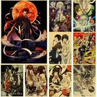 Плакат японского аниме бродячие псы, крафт-бумага в стиле ретро, художественные постеры для гостиной, живопись, домашние декоративные наклейки на стену