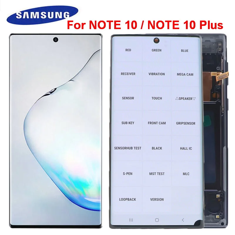 Оригинальный AMOLED ЖК дисплей для SAMSUNG Galaxy Note 10 N970 N9700 Plus N975 N9750 сенсорный экран