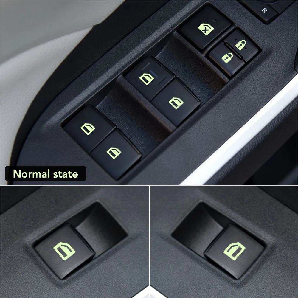 Светящиеся наклейки на автомобильные двери и окна кнопки для Renault Clio Logan Megane Koleos