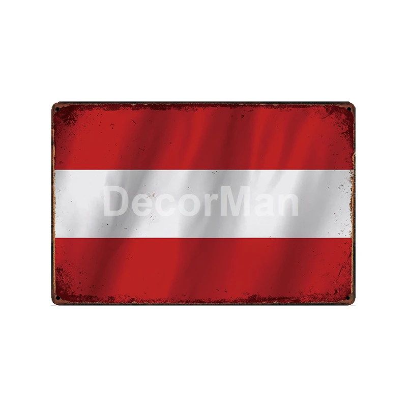 [DecorMan] страна Франция Канада флаг жестяной знак оптовая продажа настенные
